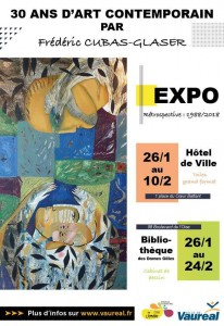 Frédéric CUBAS GLASER Affiche Expo 30 ans d'art contemporain Vauréal 2018