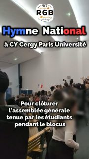 La mobilisation continue pour les étudiants de CY Cergy Paris Université. Une assemblée générale s'est tenue aujourd'hui.
Plus d'informations dans votre journal ce mercredi 7 octobre à 18h sur RGB 99.2, sur Youtube et Facebook.